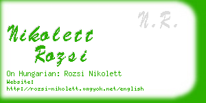 nikolett rozsi business card